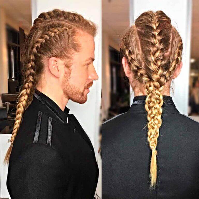 Viking Mohawk Braid Hairstyles For Men 2023