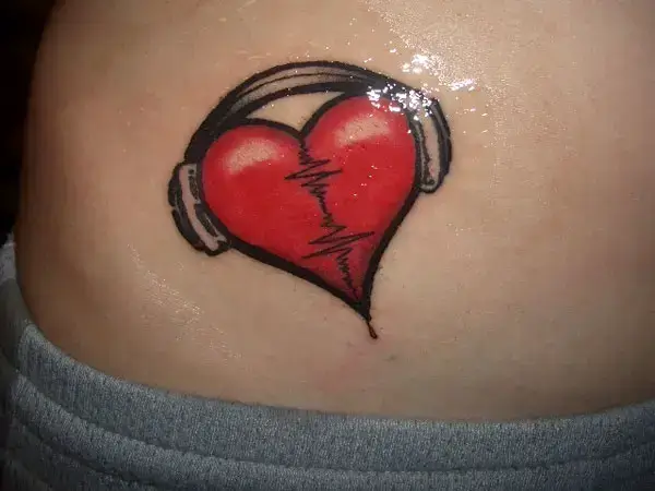 heart tattoo men stomatc