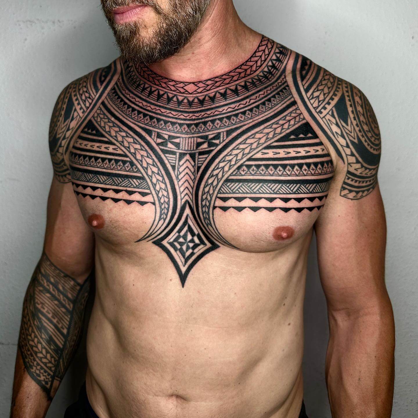 Tribal Collar Bone Tattoos For Men