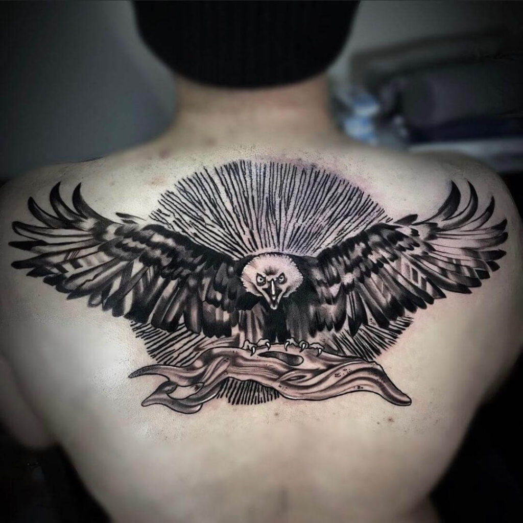eagle tattoo on back