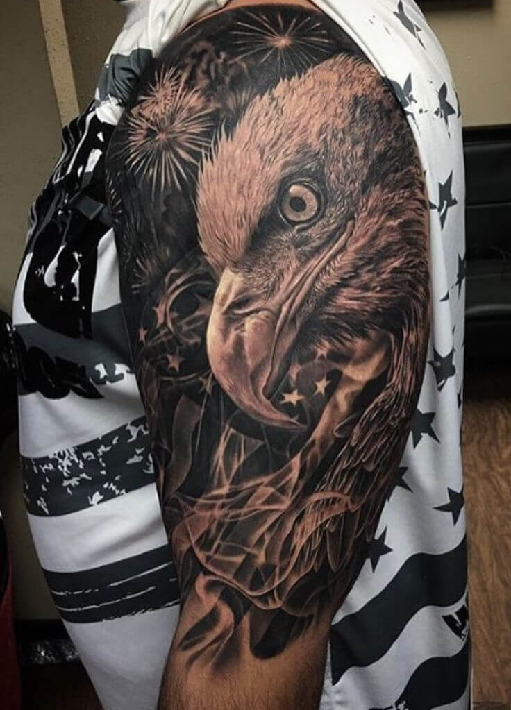 eagle tattoo on shoulder