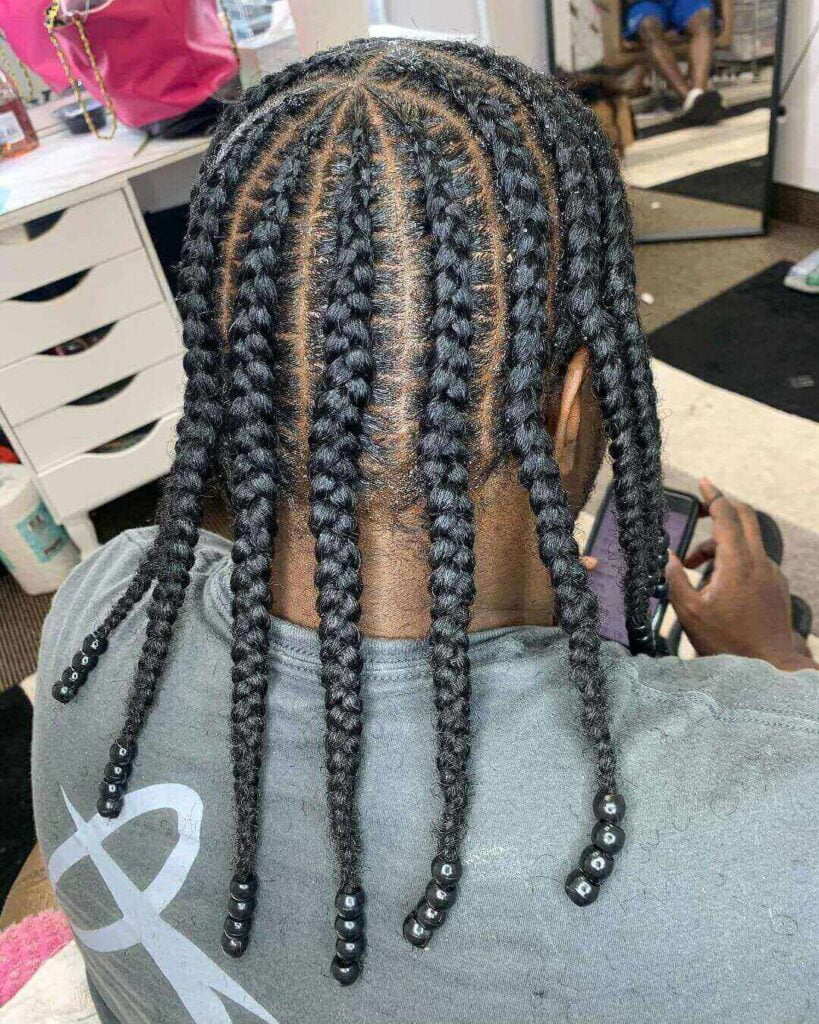 Cornrows with Beads