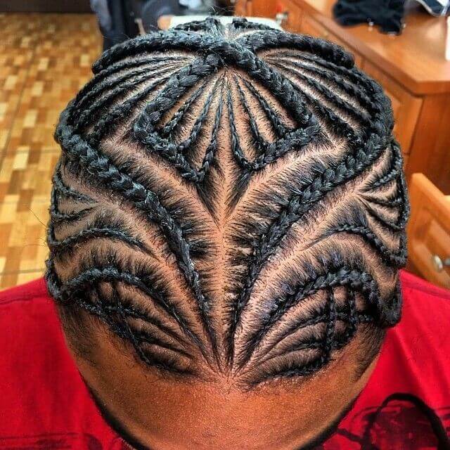 man with Geometric Cornrows 2024