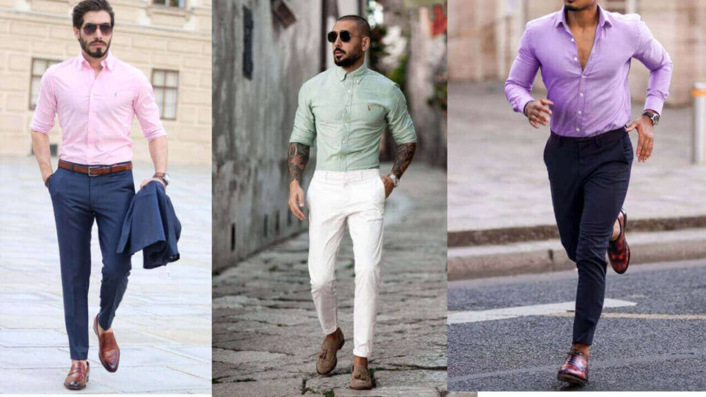 Pastel Shirts with Dark Pants-5
